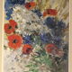 "Still life with bouquet of flowers" oil on isorel by Raphael Ludovic