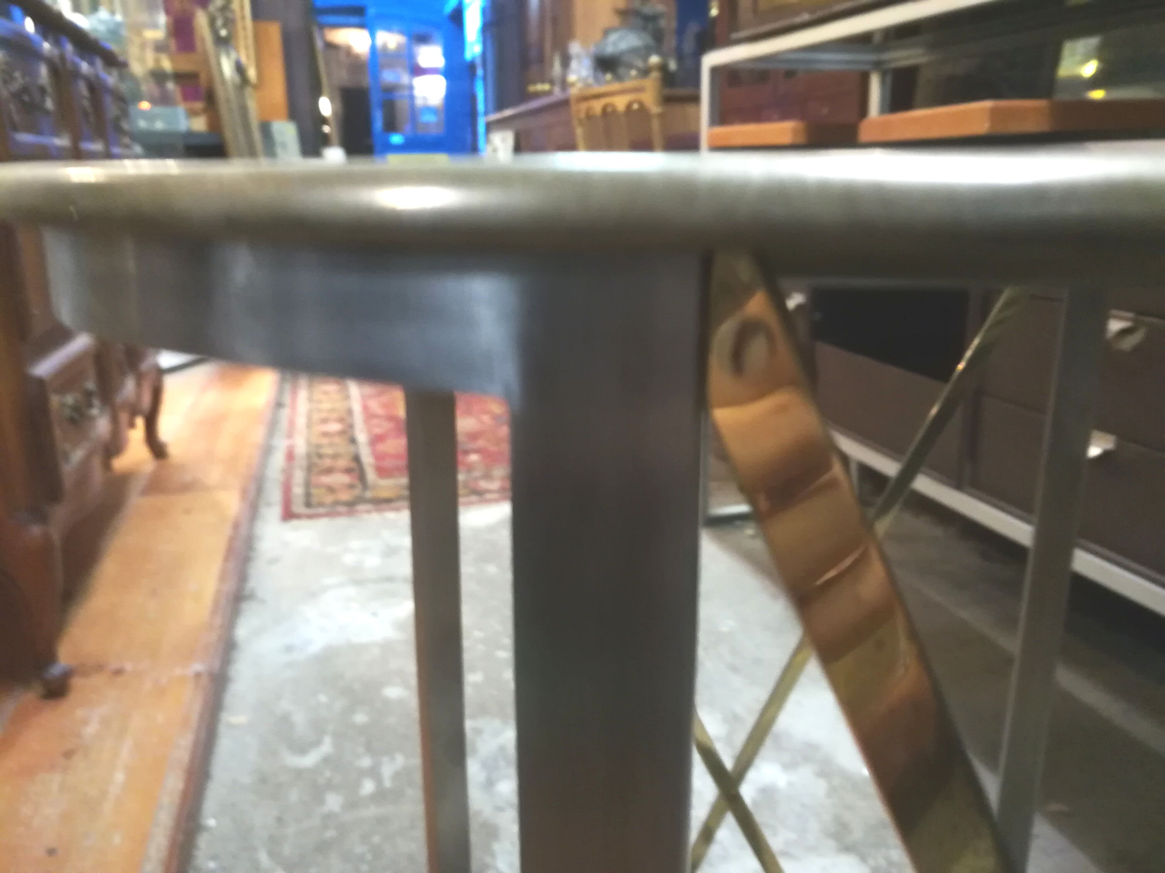 Brushed and gilded metal lounge table