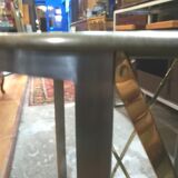 Brushed and gilded metal lounge table