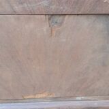 Commode style Louis Philippe 4 tiroirs marbre gris noyer bois brut