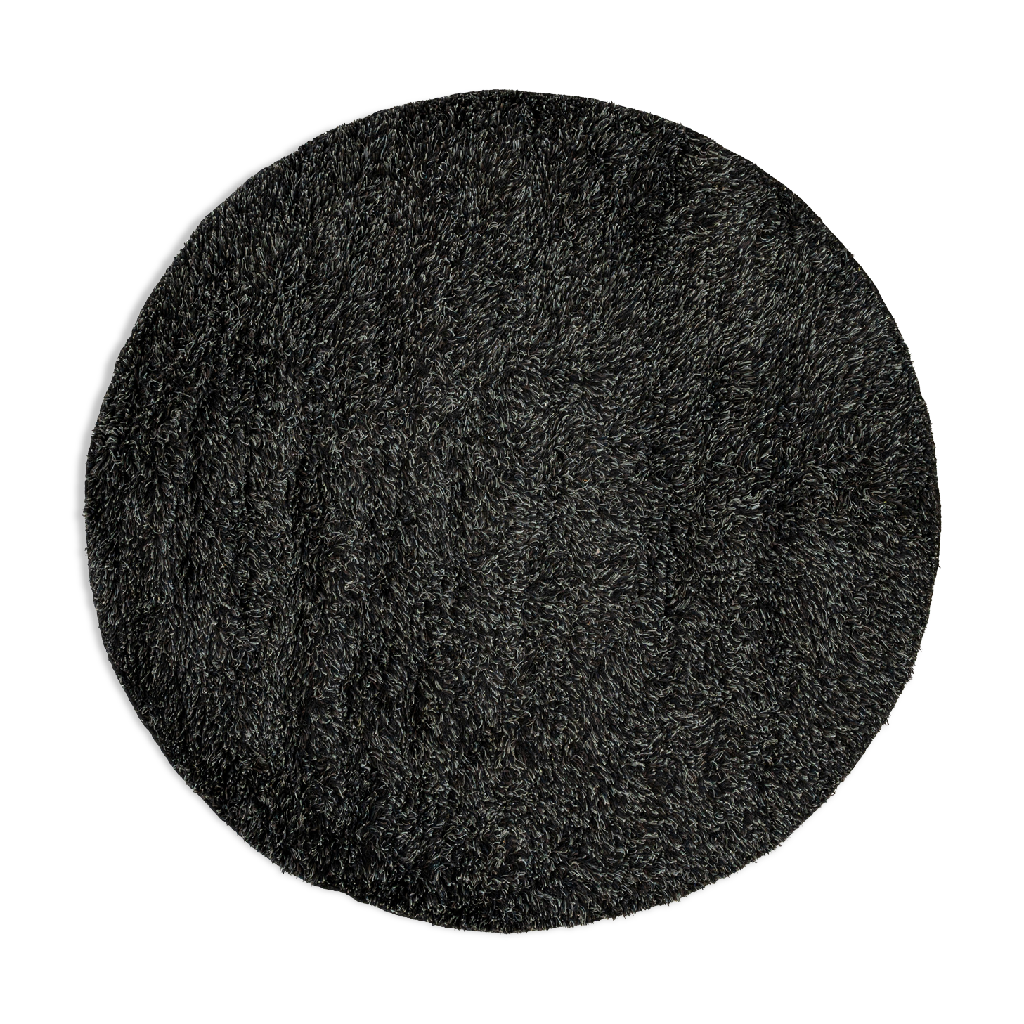 NOS Scandinavian design rya rug by Mio. Round, dia 193 cm