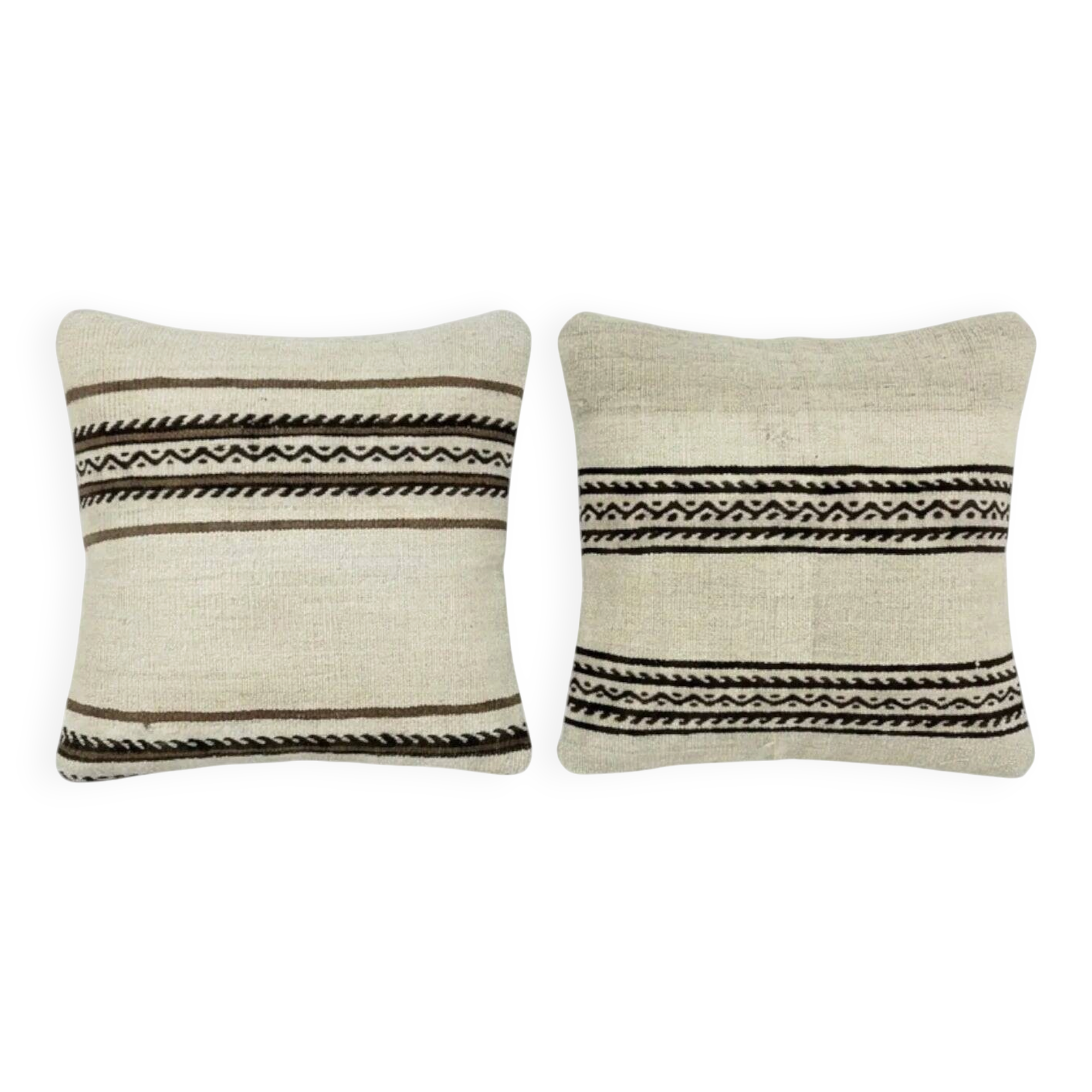 Set of 2 vintage kilim cushion covers 51x51 cm