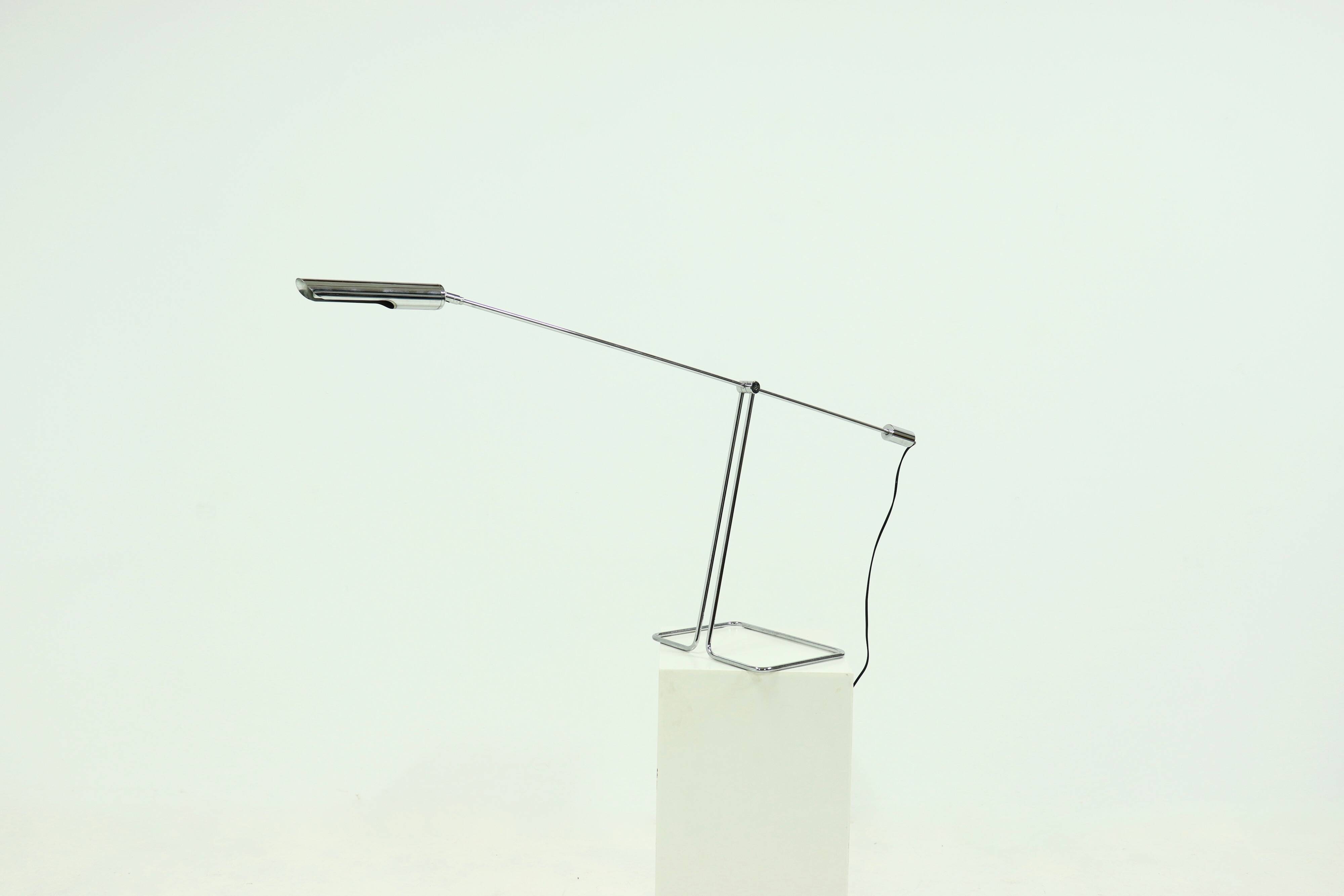 Lampe à contrepoids en acier chromé par Abo Randers Danemark 1970