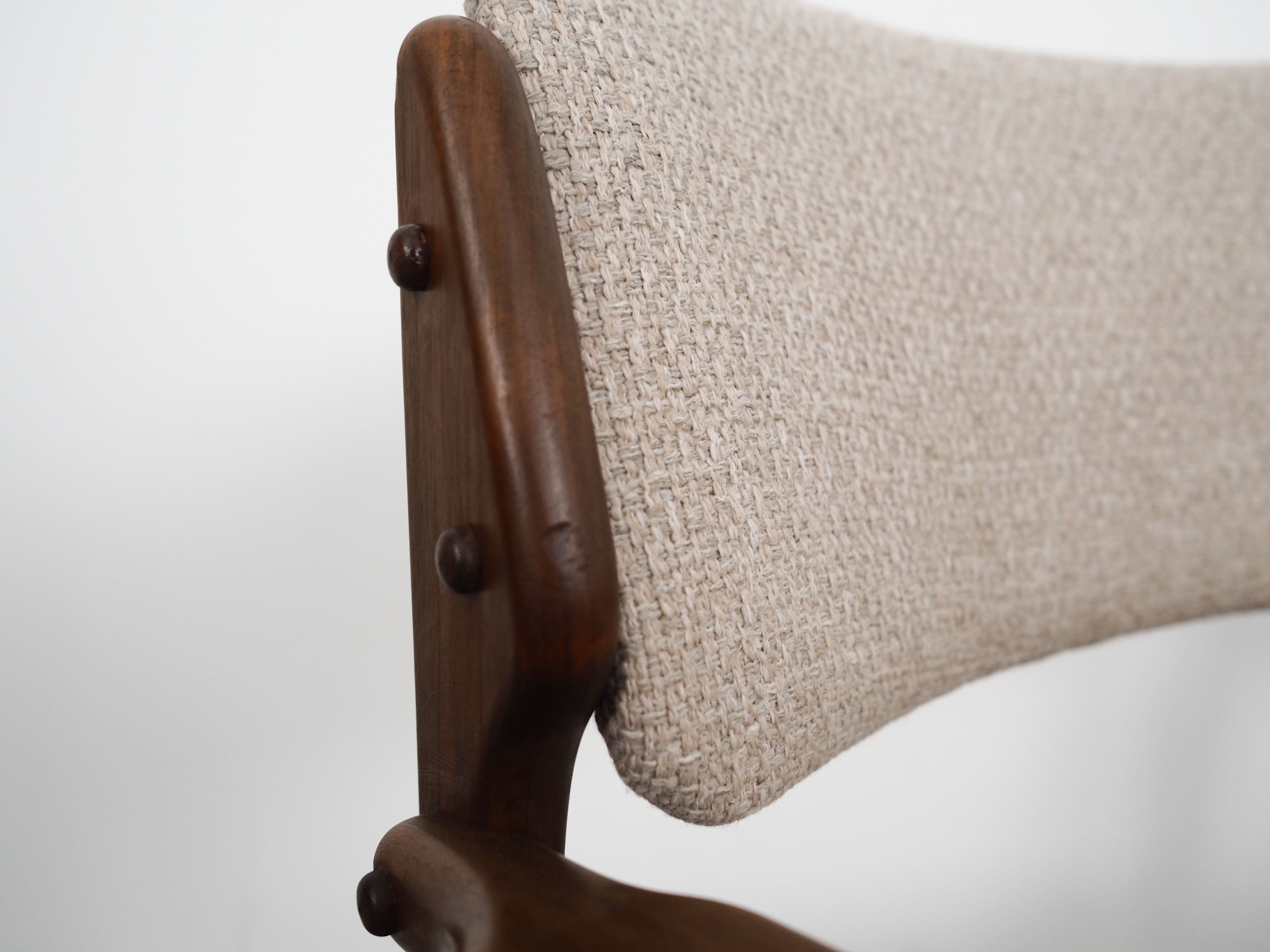 Walnut chairs, Danish design, 1960s, designer: Erik Buch