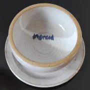 Beurrier artisanal vintage en céramique