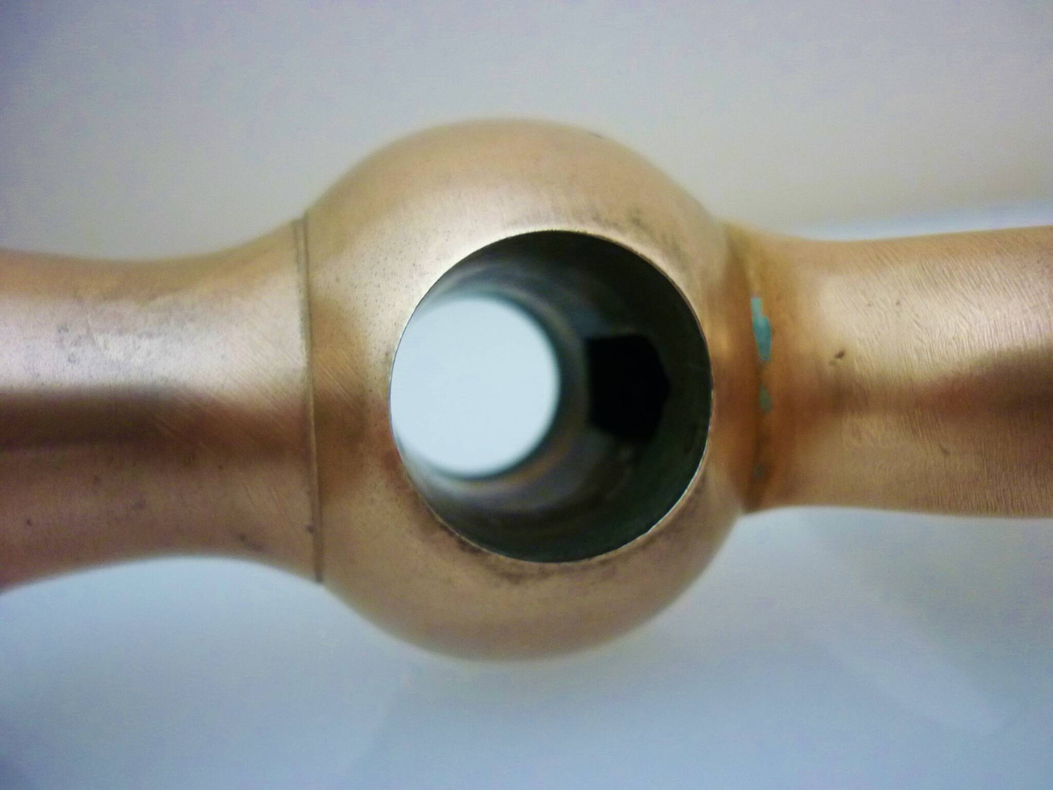 Old fountain tap for garden in brass, 4 parts