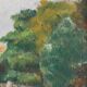 Oil on canvas "Landscape with Bridge" early 20th century