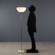 Vintage chrome metal floor lamp, Italy, 1970s