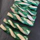 Set of seven ceramic knife holders vintage green color dimension: H-2cm- L-8cm- Pr-2cm-