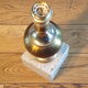 Pied de lampe travertin et laiton