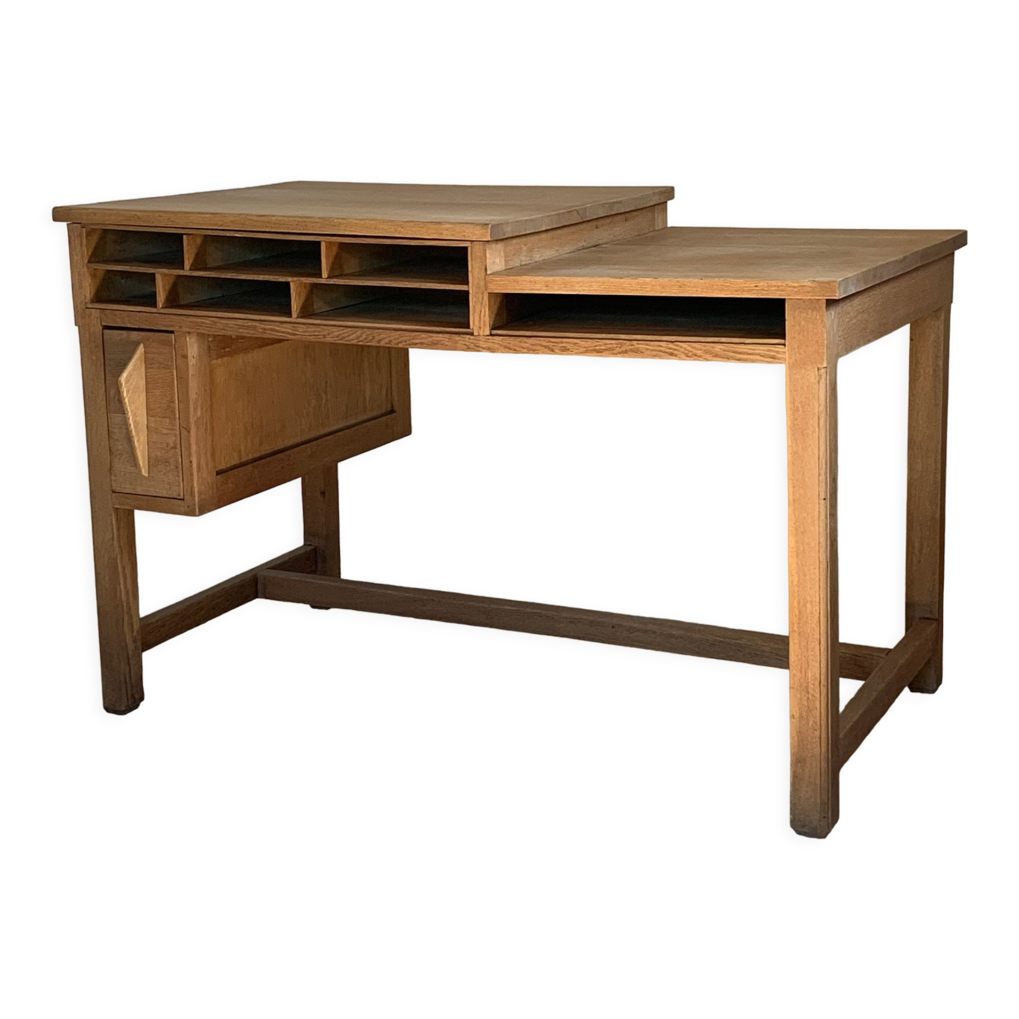 Vintage solid oak craft desk