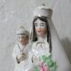 Old porcelain statue of the Virgin Mary, Notre Dame, 16.5 cm.