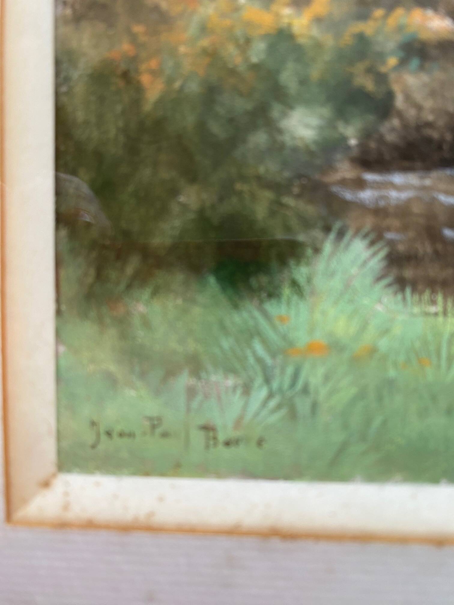 Painting on paper the underwood autumn fog signed jean paul barre