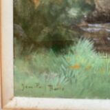 Painting on paper the underwood autumn fog signed jean paul barre