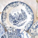 Mismatched antique dinner plates