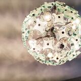 Mid century glass sputnik chandelier, 1970s