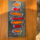 Scandinavian coffee table 1960 wood and ceramic