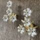 Pair of vintage golden sconces and lucite flowers