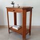 Art Deco side table from the 1940s in solid oak.