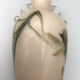 Sulfur glass vase with artistic polychrome inclusion 20.5 cm