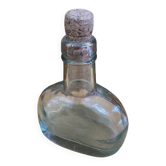 Bouteille Ancienne Verre Bullé + Bouchon Liège Vintage #E349