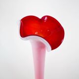 Pink vase, Murano glass, Italian design, 1970s, made in Italy