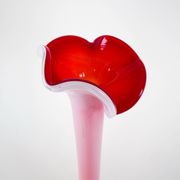 Pink vase, Murano glass, Italian design, 1970s, made in Italy