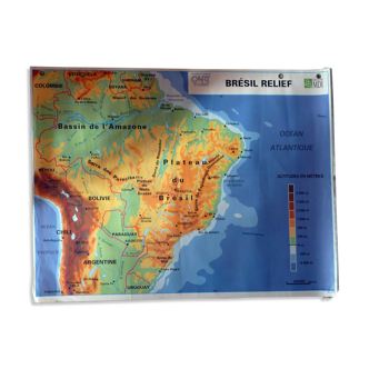 School map post vintage Brazil edition MDI