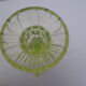 pair of old anise-green glass candlesticks