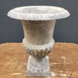 Small cast iron garden vase grey