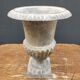 Small cast iron garden vase grey