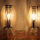 Pair of Space Age Plexiglass Table Lamps, 1970s