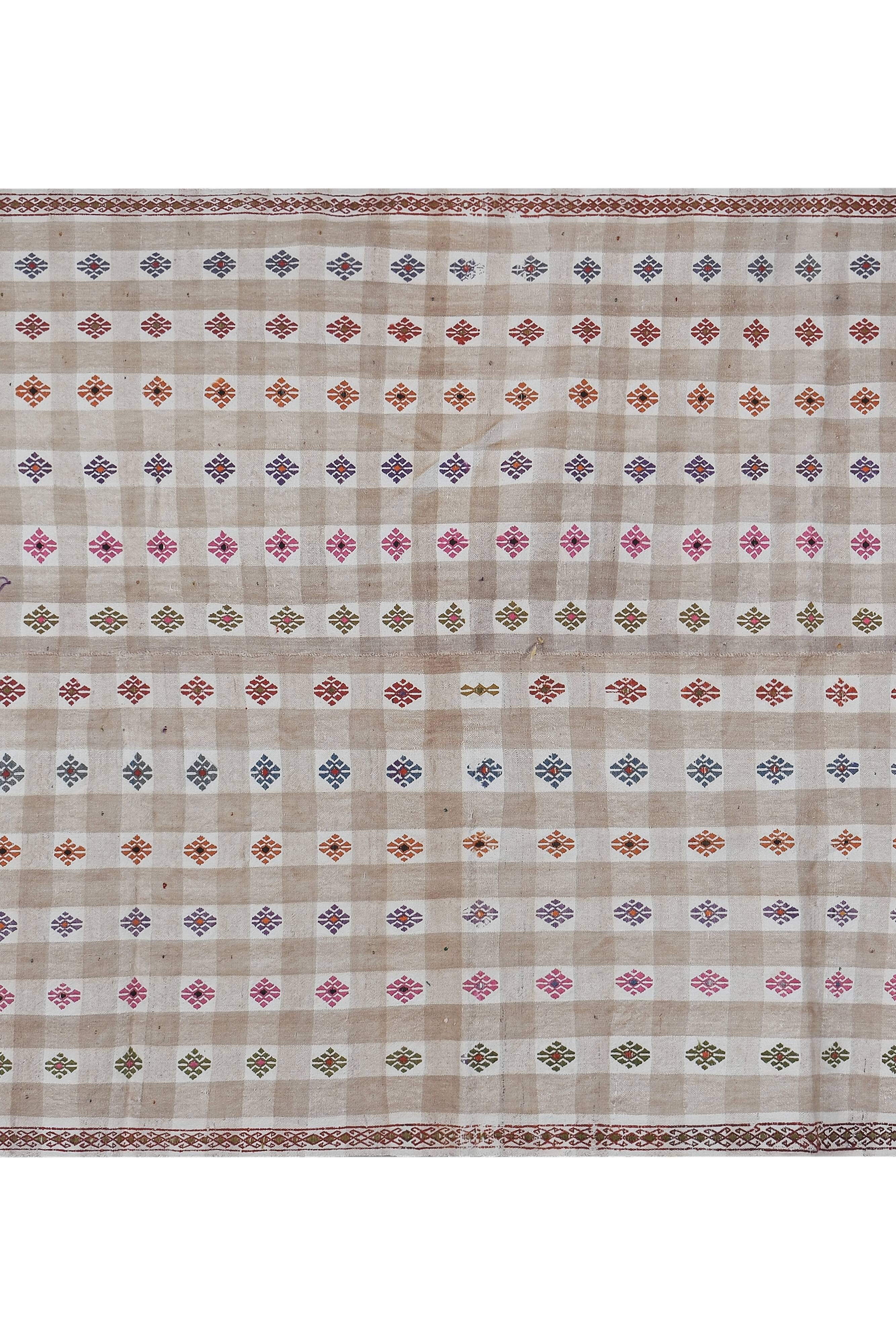 Vintage Turkish Oushak Rug Handwoven 183x250 cm