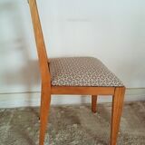 Suite de 4 chaises chêne années 50