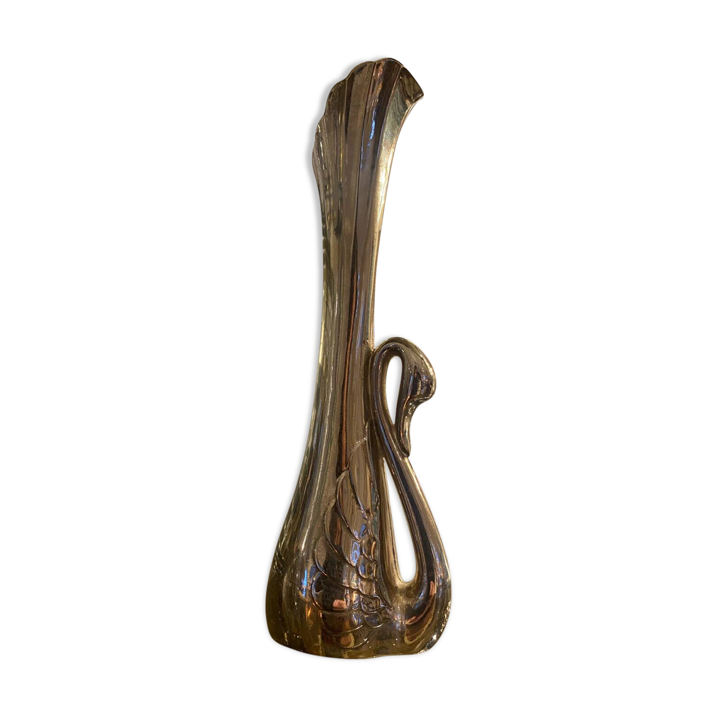 Art deco swan soliflore vase