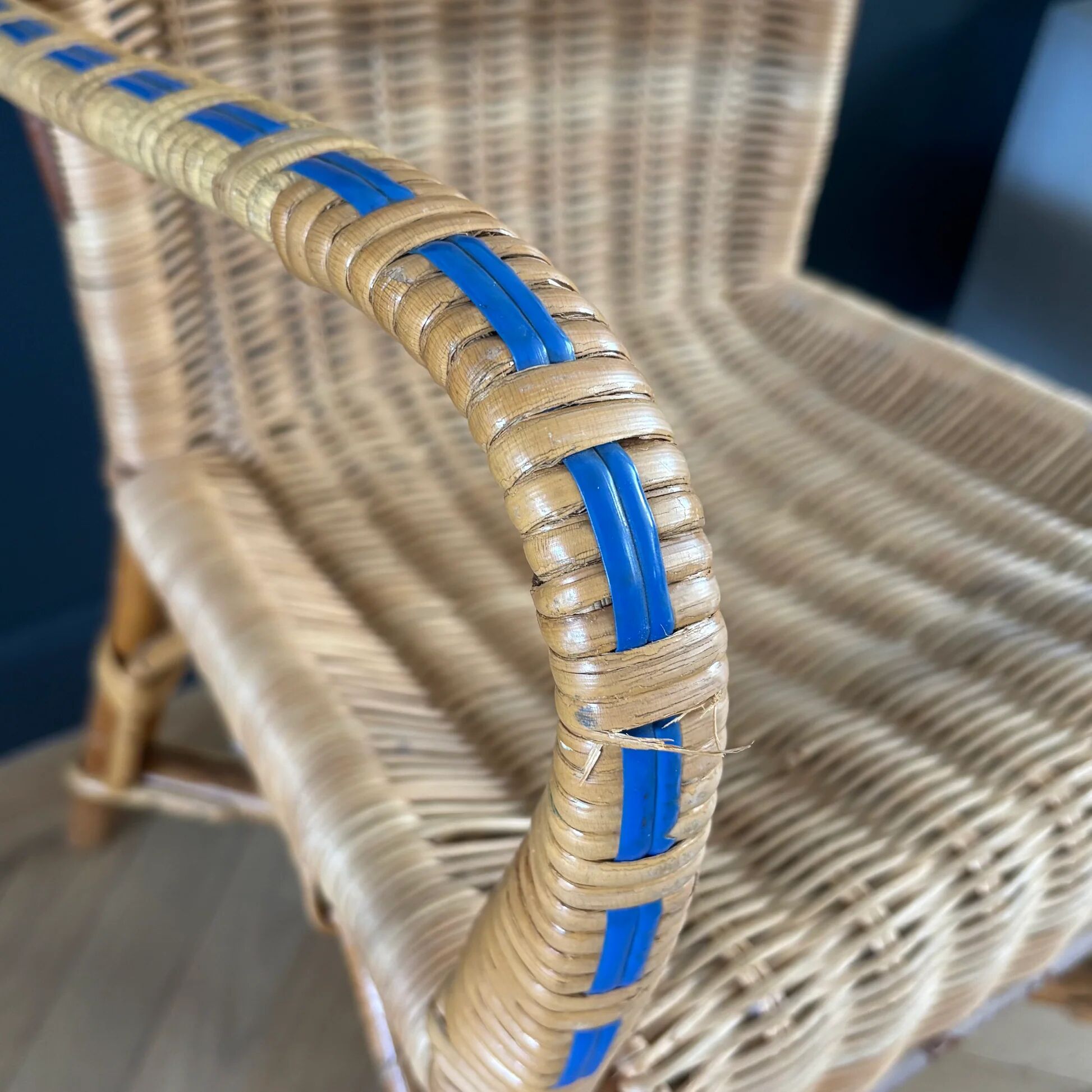 Fauteuil chaise enfant en rotin - Ref 1326