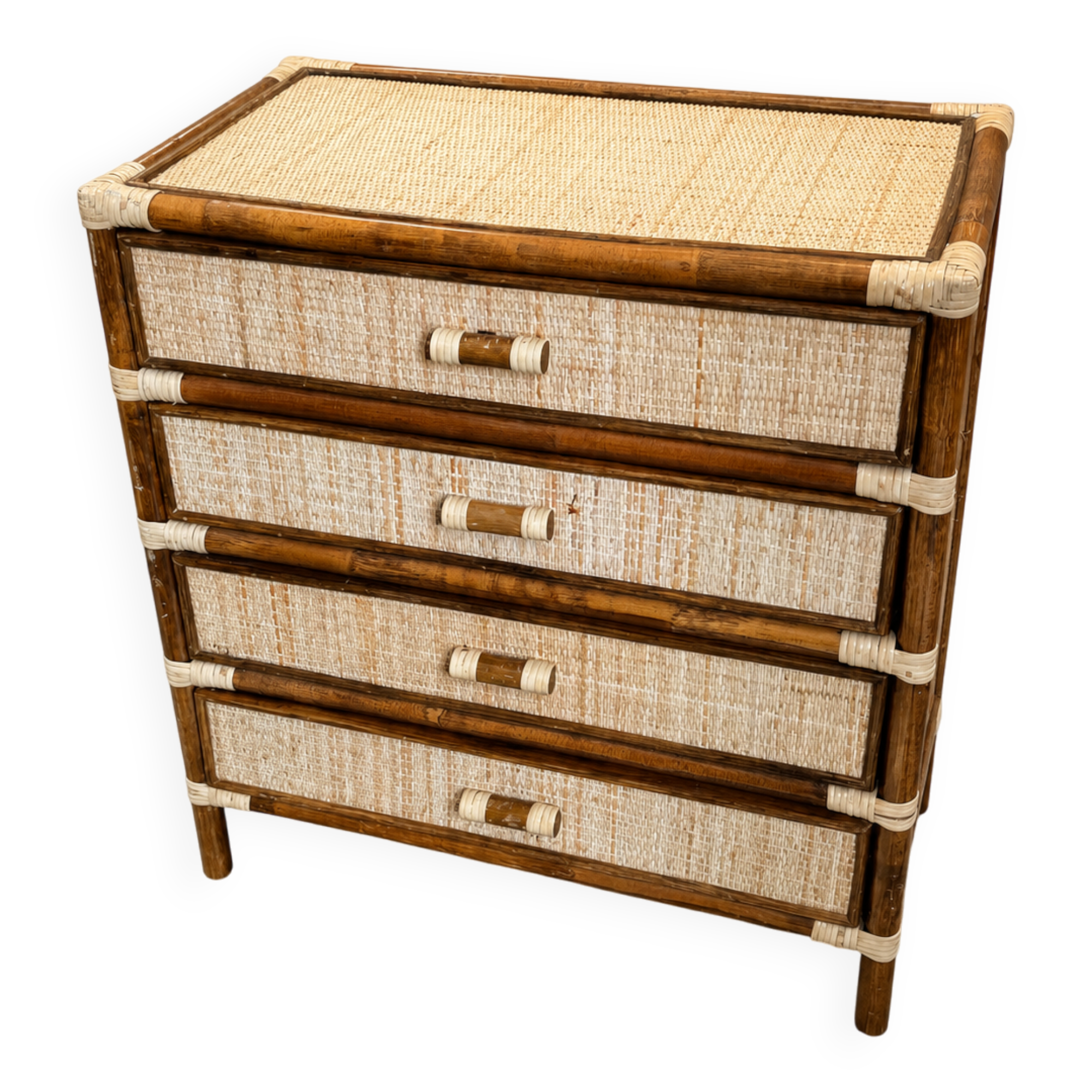 Commode en rotin