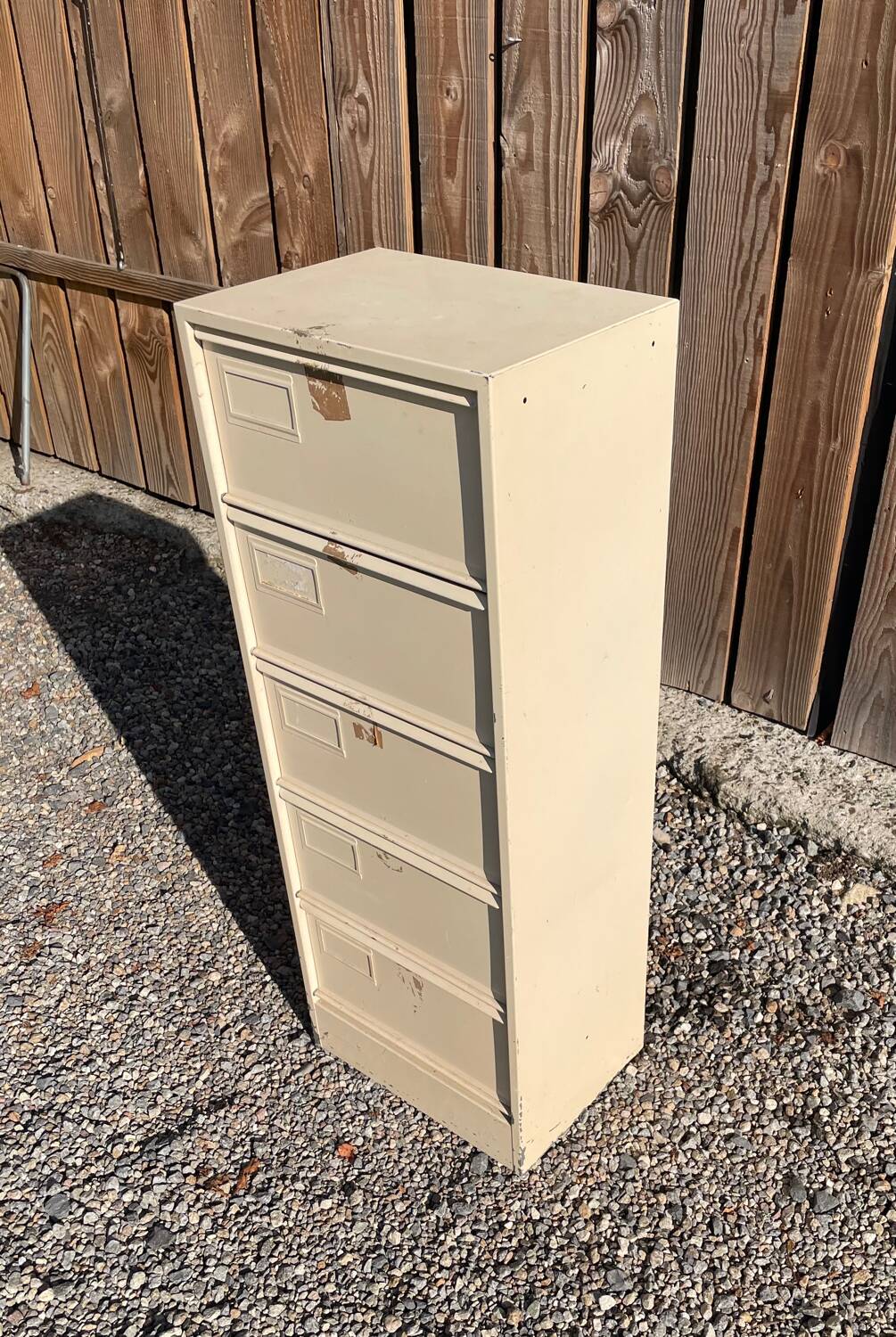 Industrial iron cabinet with flap