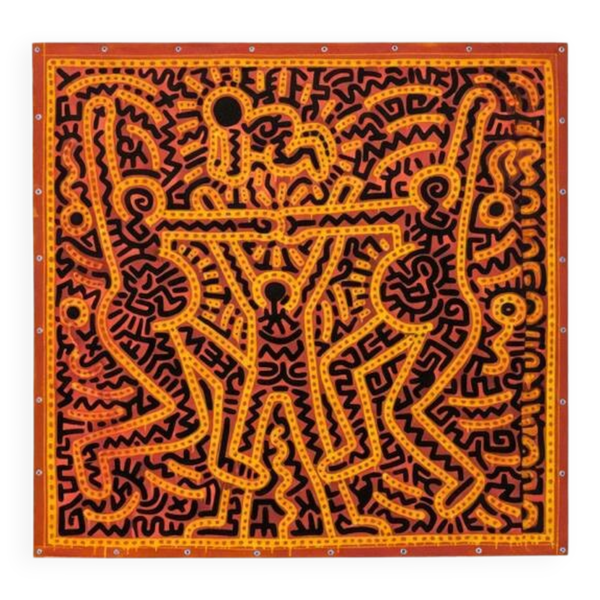 Keith Haring. Numbered colour silkscreen. 1990s.