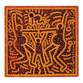 Keith Haring. Sérigraphie en couleurs numérotée. Années 1990.