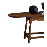 Danish mid-century folding side table in oak, Henning Kjærnulf, 1960s.