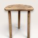 Tripod half-moon stool in solid oak, 1950