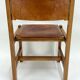 Set of 6 Maison Regain Chairs - Solid Elm and Fawn Leather - Circa 70