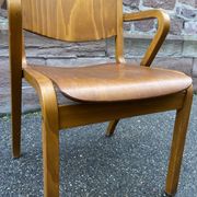 vintage Scandinavian wooden office armchair
