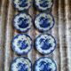 8 very old flat plates made of ironstone