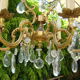 Lustre St Louis XV bronze and ancient crystal