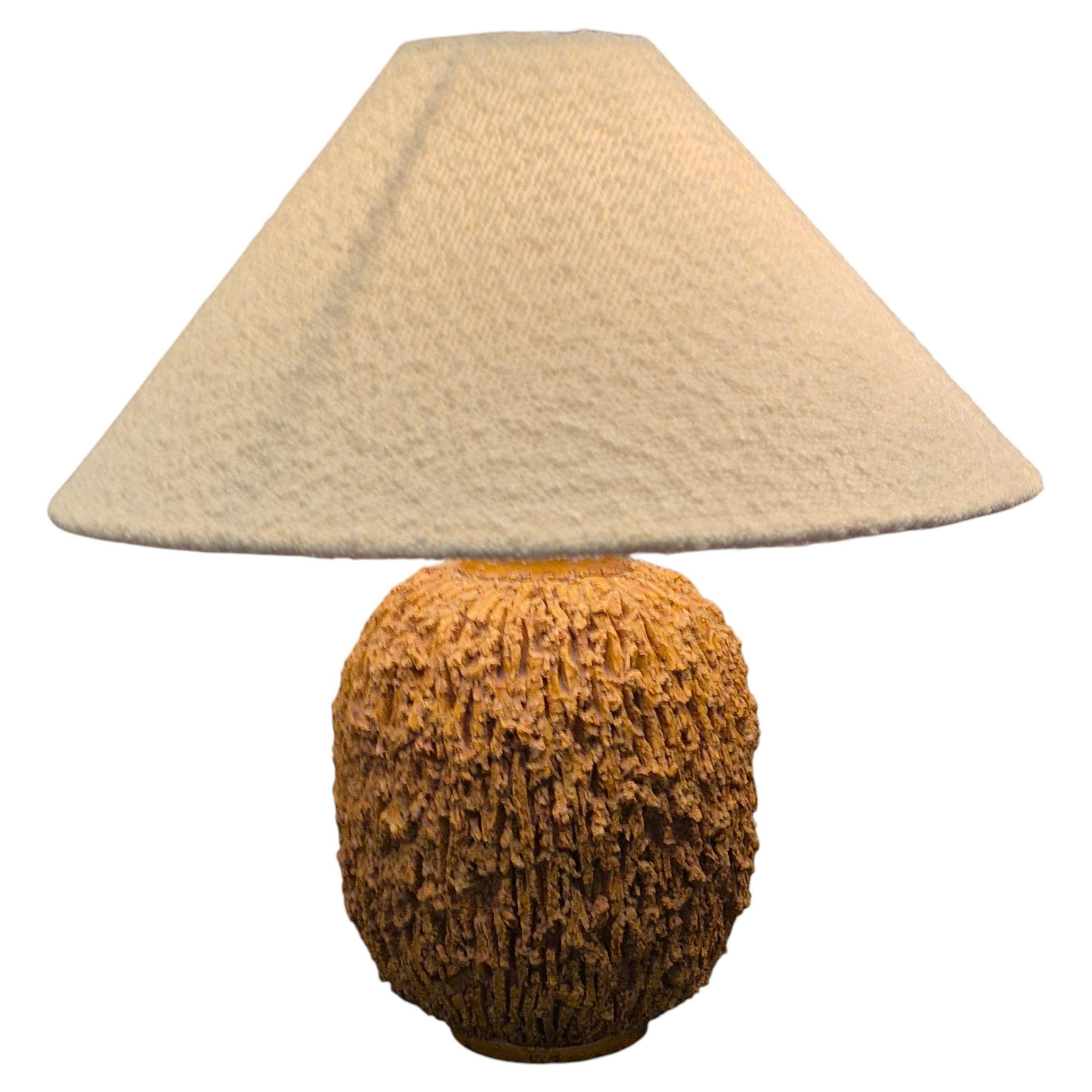 Table lamp from the Chamotte / Hedgehog series, Gunnar Nylund. Height approx. 31 cm, Swedish modern style.