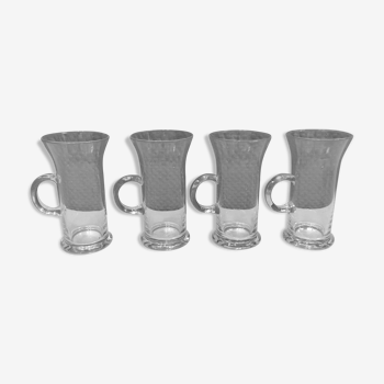 4 verres à irish coffee d'Arabie Finlande par Heikki Orvola, années 1980