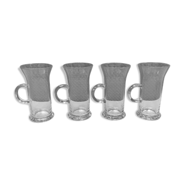 4 verres à irish coffee d'Arabie Finlande par Heikki Orvola, années 1980