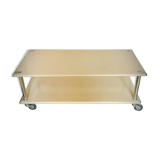 Table basse moderniste - aile d'avion- en tôle laquée et aluminium brossé